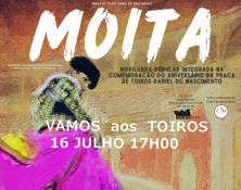 MOITA DO RIBATEJO - DIA 16 DE JULHO COM NOVILHADA DE PROMOÇÃO AOS JOVENS